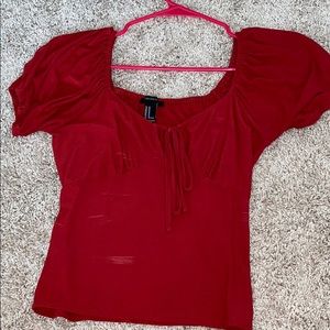 Red forever 21 shirt !!